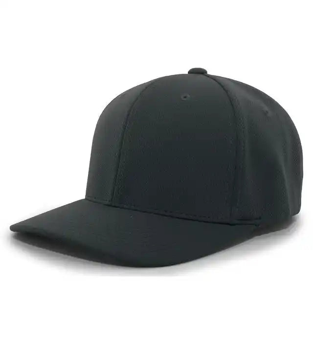 Pacific Headwear 487f P-tec Performance Flexfit Cap - Black - 6 7/8’’ - 7 3/8’’