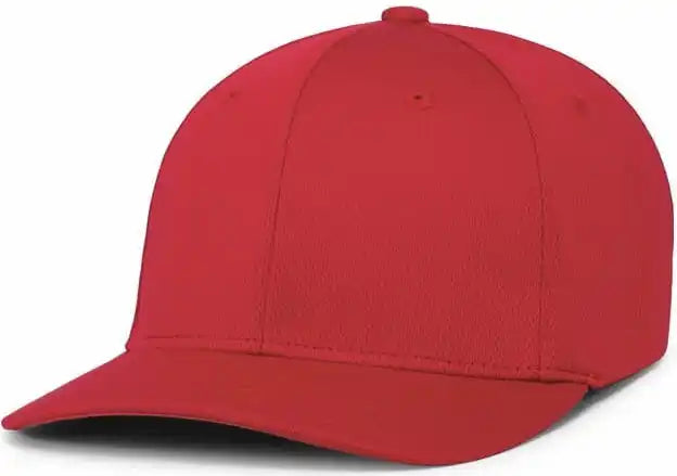 Pacific Headwear 487f P-tec Performance Flexfit Cap - Red - 6 7/8’’ - 7 3/8’’