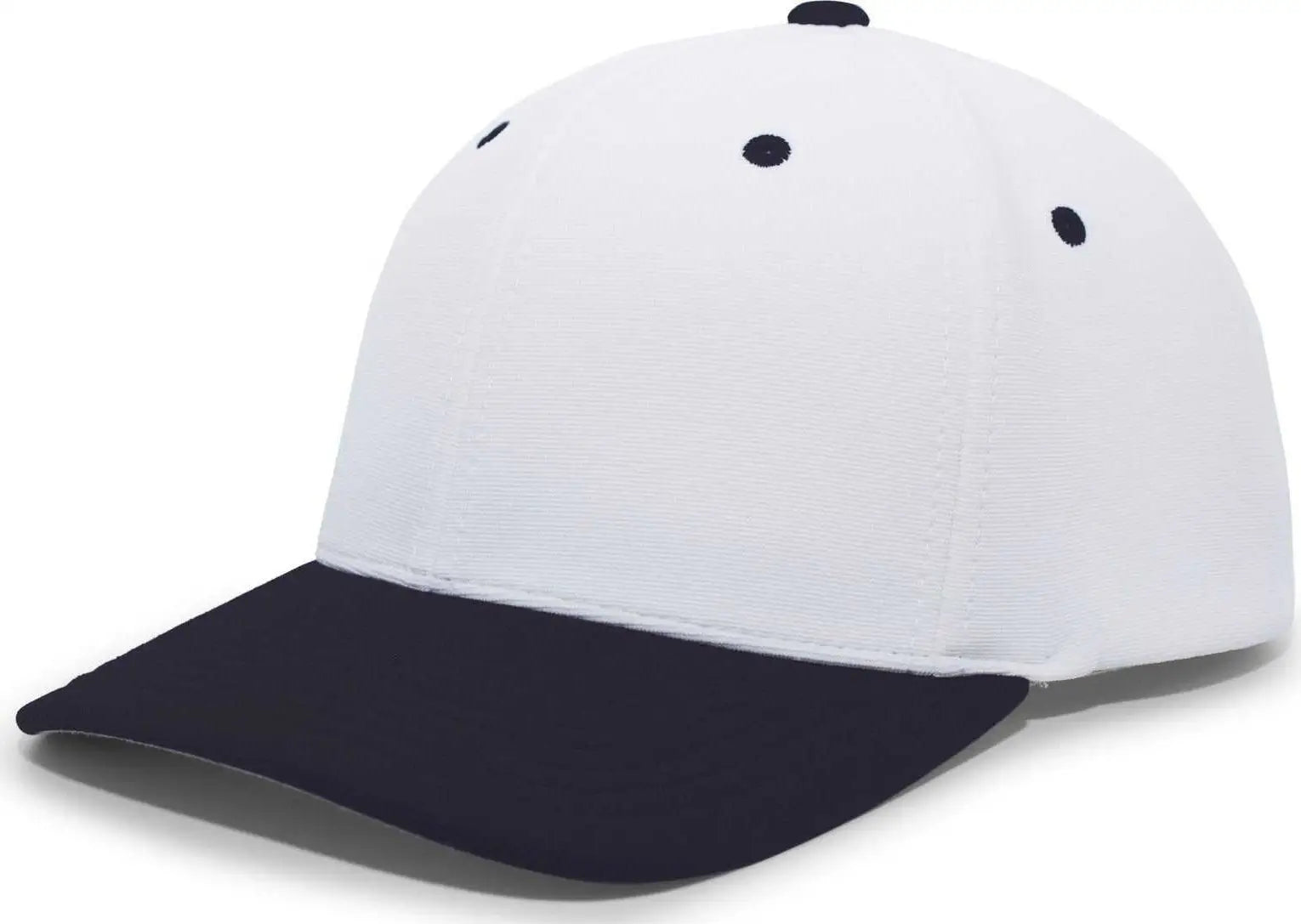 Pacific Headwear 498f M2 Performance Flexfit Cap - White Navy - 6 1/2’’ - 7’’
