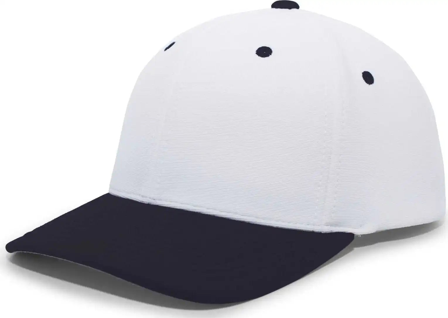 Pacific Headwear 498f M2 Performance Flexfit Cap - White Navy - 6 1/2’’ - 7’’