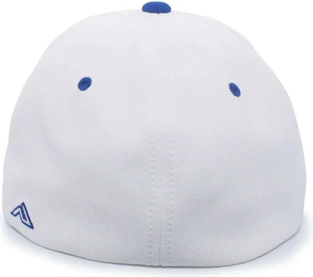 Pacific Headwear 498f M2 Performance Flexfit Cap - White Royal