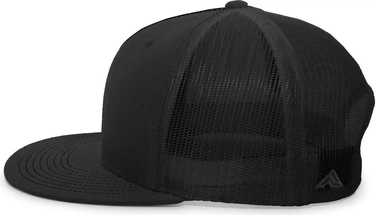 Pacific Headwear 4d3 d Series Trucker Snapback Cap Black / 7’’ 7 7/8’’
