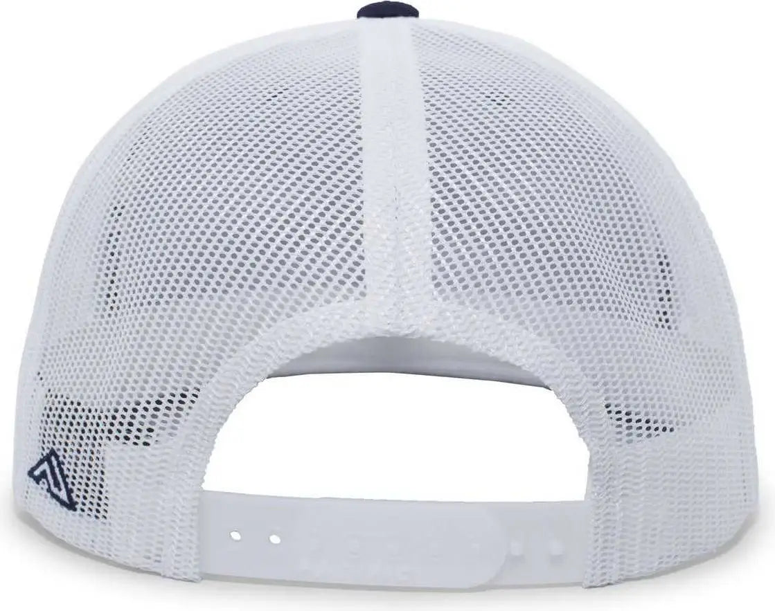 Pacific Headwear 4d3 D-series Trucker Snapback Cap - Navy White - 7’’ - 7 7/8’’