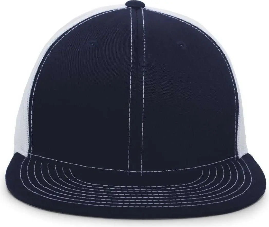 Pacific Headwear 4d3 D-series Trucker Snapback Cap - Navy White - 7’’ - 7 7/8’’