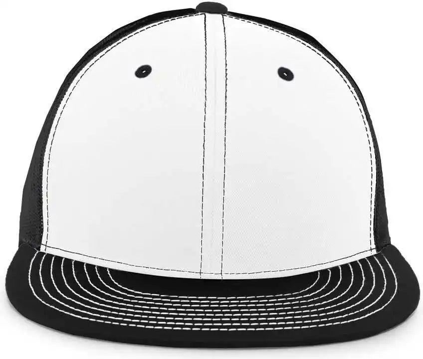 Pacific Headwear 4d3 D-series Trucker Snapback Cap - White Black - 7’’ - 7 7/8’’