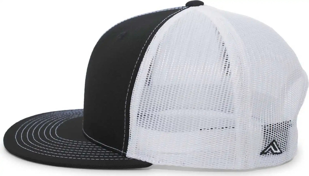 Pacific Headwear 4d3 Trucker D-series Snapback Cap - Black White - 7’’ - 7 7/8’’