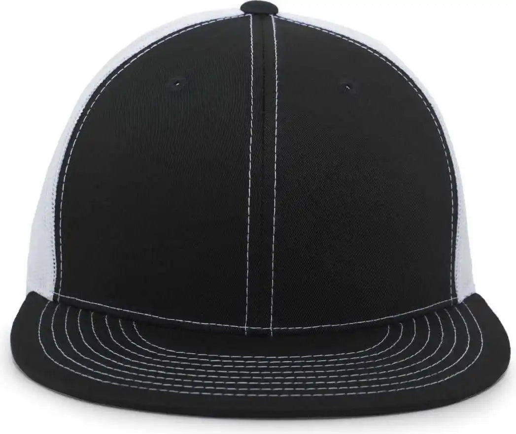 Pacific Headwear 4d3 Trucker D-series Snapback Cap - Black White - 7’’ - 7 7/8’’