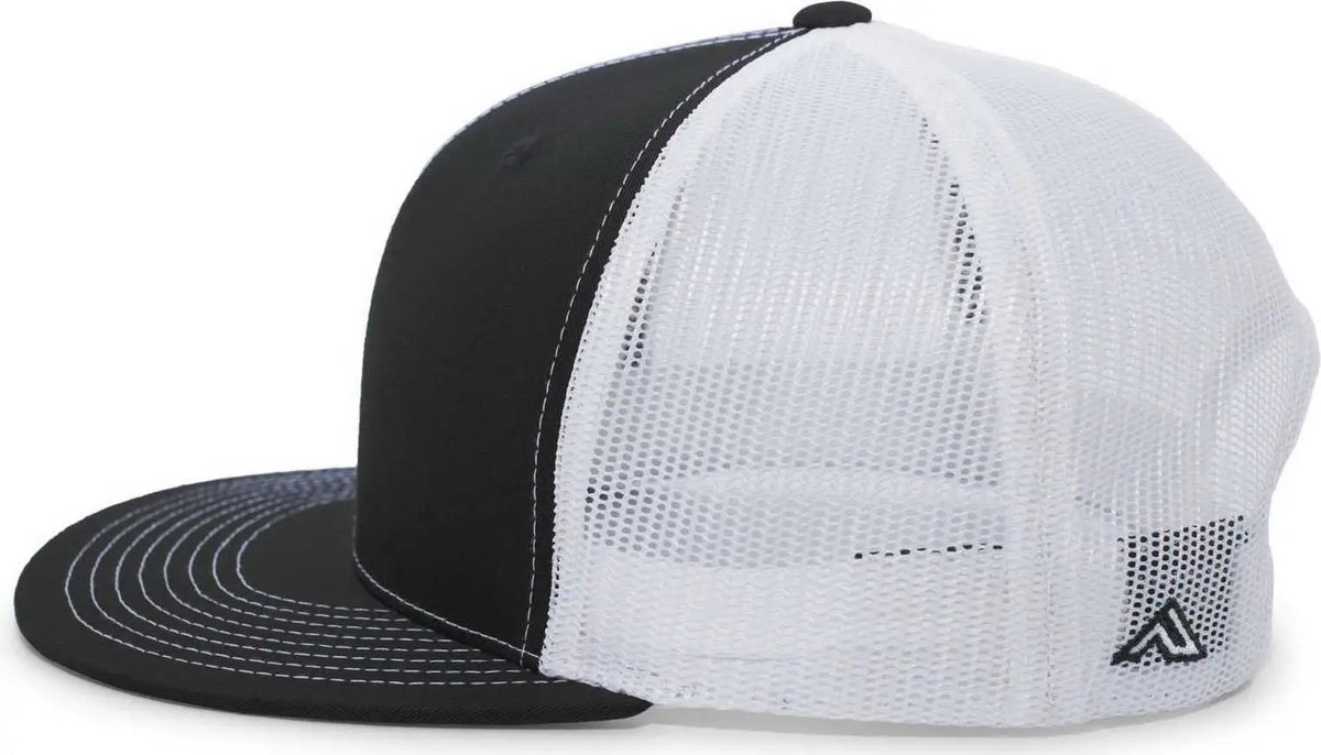 Pacific Headwear 4d3 Trucker D-series Snapback Cap - Black White - 7’’ - 7 7/8’’