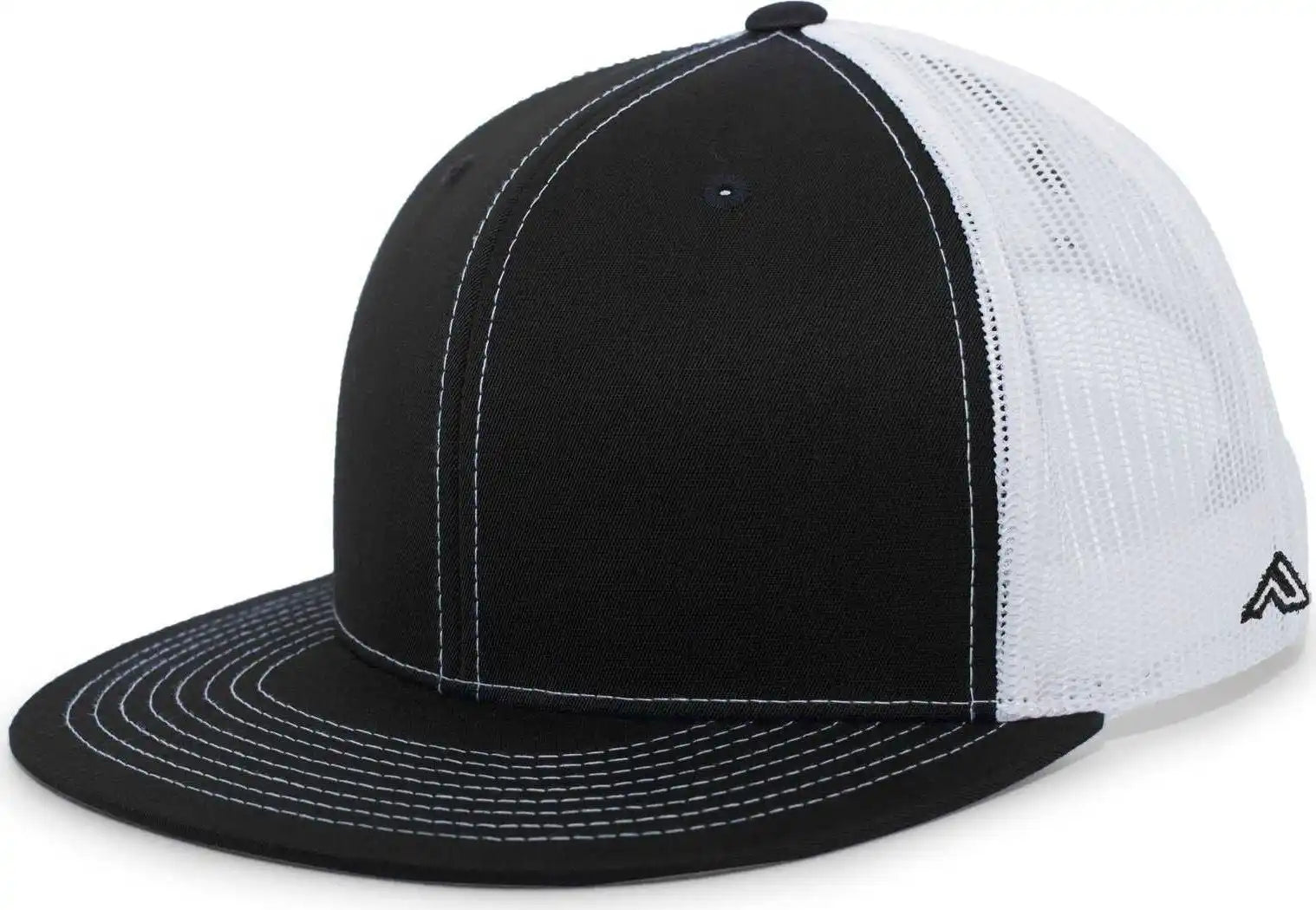 Pacific Headwear 4d3 Trucker D-series Snapback Cap - Black White - 7’’ - 7 7/8’’