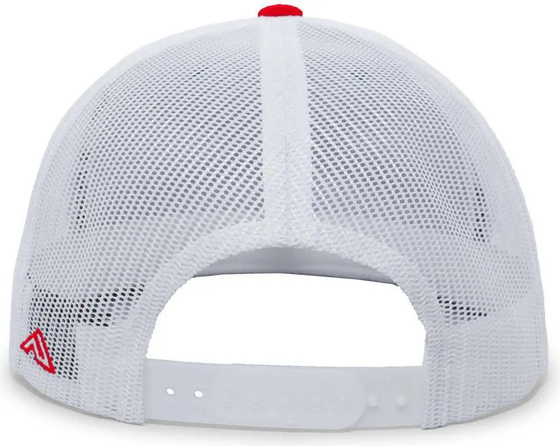 Pacific Headwear 4d3 Trucker D-series Snapback Cap - Red White - 7’’ - 7 7/8’’
