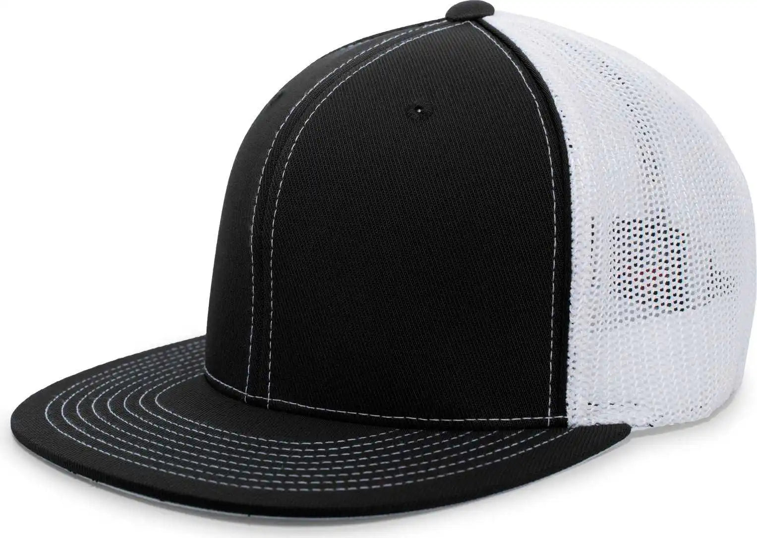 Pacific Headwear 4d5 D-series Trucker Flexfit Cap - Black White - 6 3/8’’ - 7/8’’