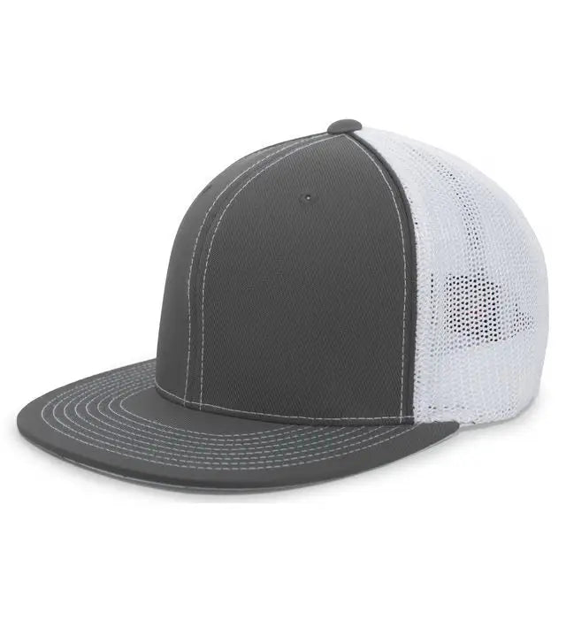 Pacific Headwear 4d5 D-series Trucker Flexfit Cap - Graphite White - Dark Gray / 6 3/8’’ - 7/8’’