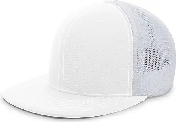 Pacific Headwear 4d5 d Series Trucker Flexfit Cap White