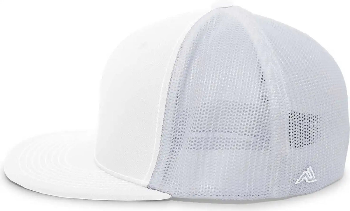 Pacific Headwear 4d5 d Series Trucker Flexfit Cap White