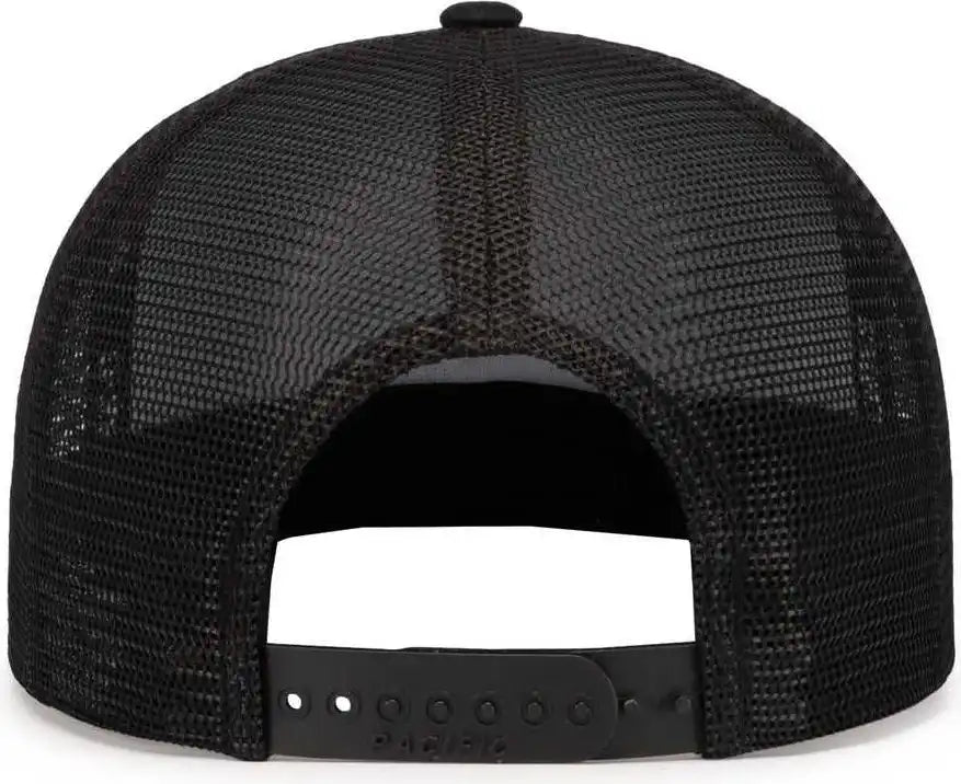 Pacific Headwear 4d7 D-series 5-panel Trucker Snapback Cap - Black - 7’’ - 7 7/8’’