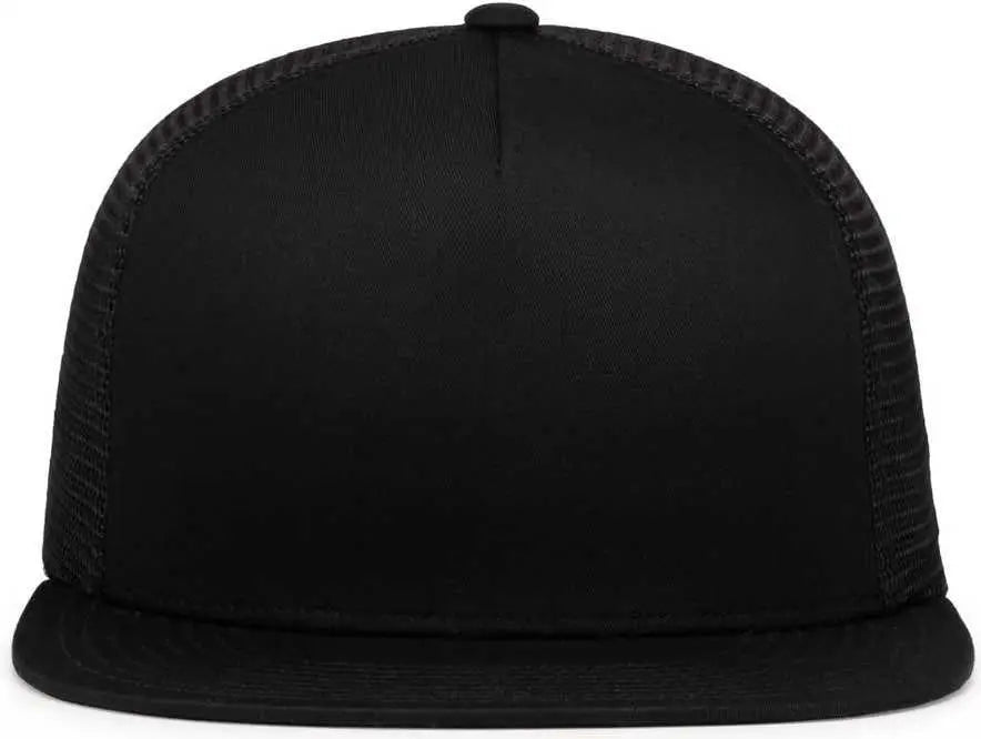 Pacific Headwear 4d7 D-series 5-panel Trucker Snapback Cap - Black - 7’’ - 7 7/8’’