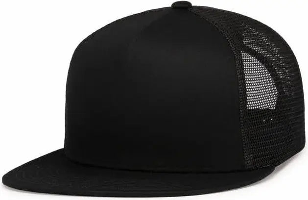 Pacific Headwear 4d7 D-series 5-panel Trucker Snapback Cap - Black - 7’’ - 7 7/8’’