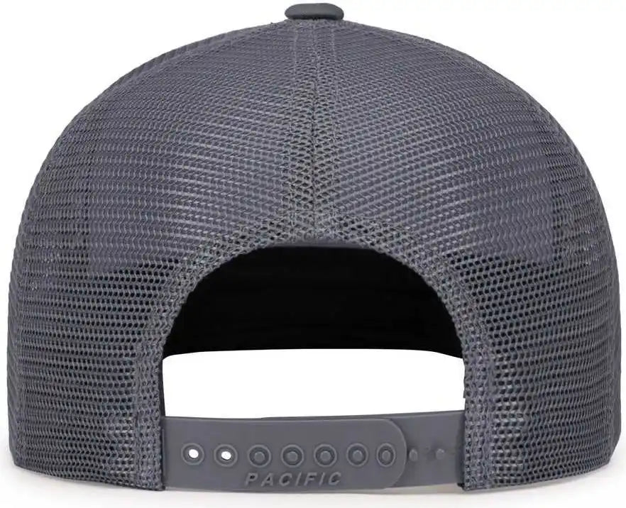 Pacific Headwear 4d7 d Series 5 Panel Trucker Snapback Cap Graphite / 7’’ 7 7/8’’