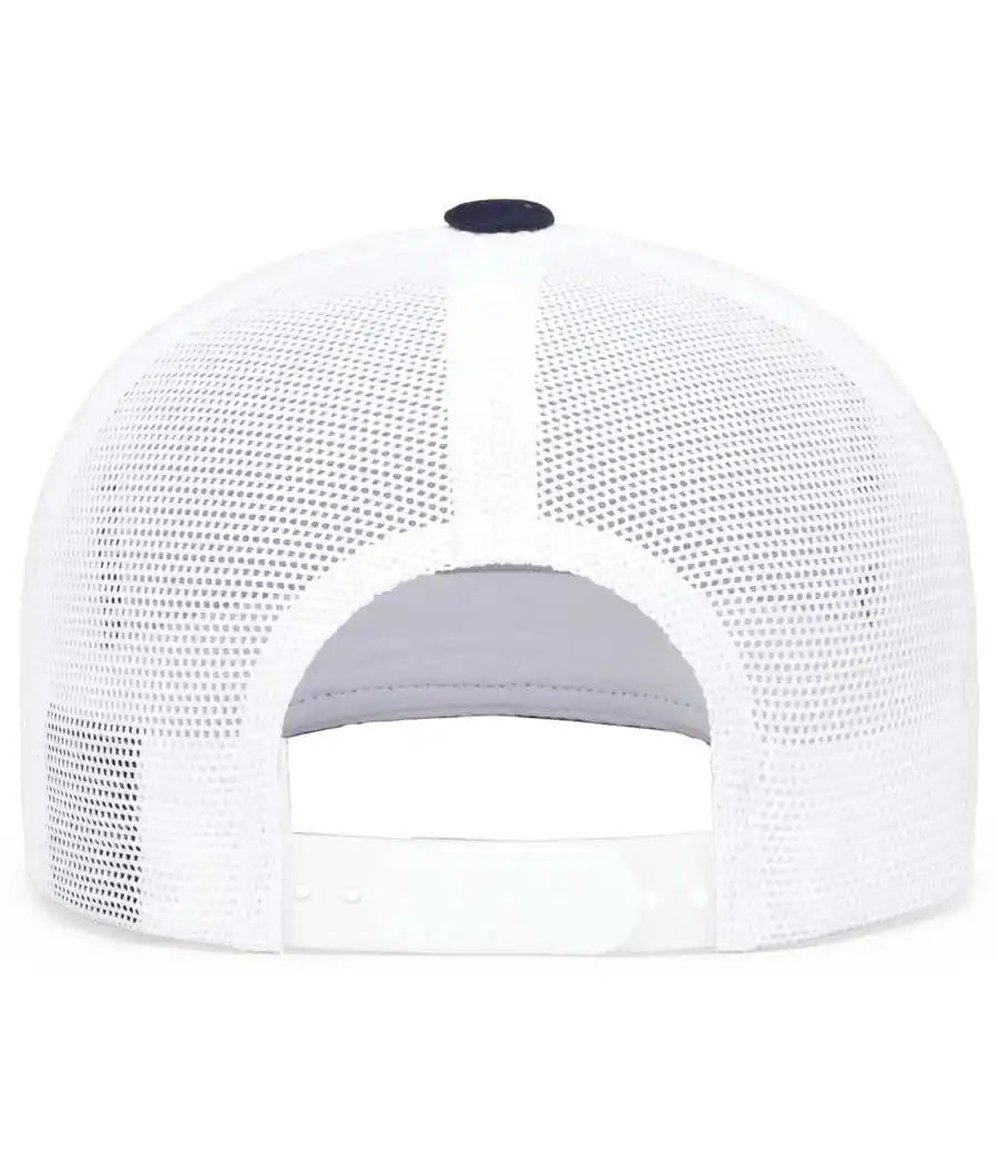 Pacific Headwear 4d7 D-series 5-panel Trucker Snapback Cap - True Navy White - 7’’ - 7 7/8’’