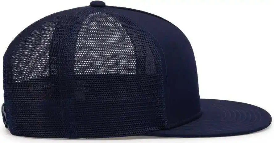 Pacific Headwear 4d7 d Series 5 Panel Trucker Snapback Cap True Navy / 7’’ 7 7/8’’