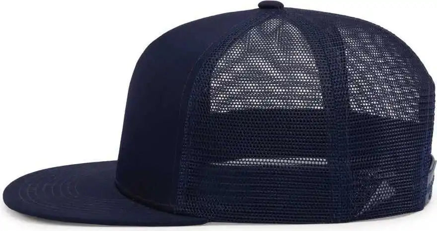 Pacific Headwear 4d7 d Series 5 Panel Trucker Snapback Cap True Navy / 7’’ 7 7/8’’