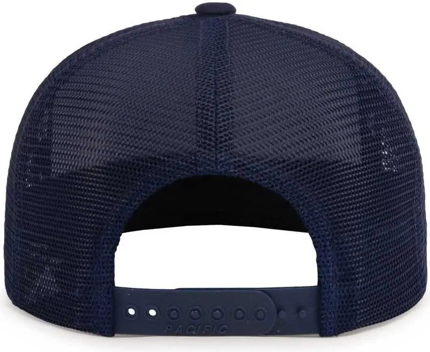 Pacific Headwear 4d7 D-series 5-panel Trucker Snapback Cap - True Navy - 7’’ - 7 7/8’’