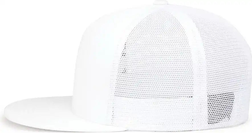 Pacific Headwear 4d7 D-series 5-panel Trucker Snapback Cap - White - 7’’ - 7 7/8’’