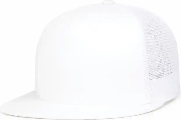 Pacific Headwear 4d7 D-series 5-panel Trucker Snapback Cap - White - 7’’ - 7 7/8’’