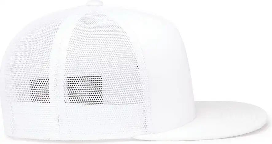 Pacific Headwear 4d7 D-series 5-panel Trucker Snapback Cap - White - 7’’ - 7 7/8’’