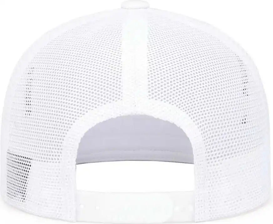 Pacific Headwear 4d7 D-series 5-panel Trucker Snapback Cap - White - 7’’ - 7 7/8’’