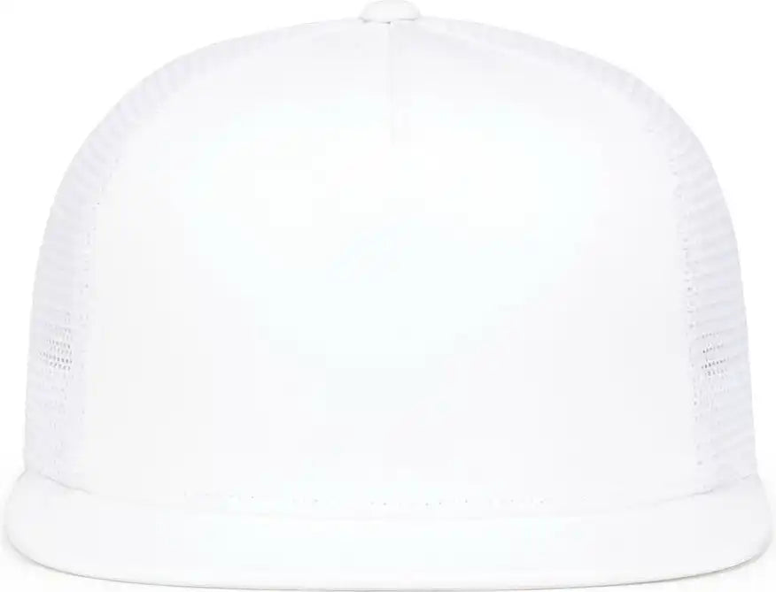 Pacific Headwear 4d7 D-series 5-panel Trucker Snapback Cap - White - 7’’ - 7 7/8’’