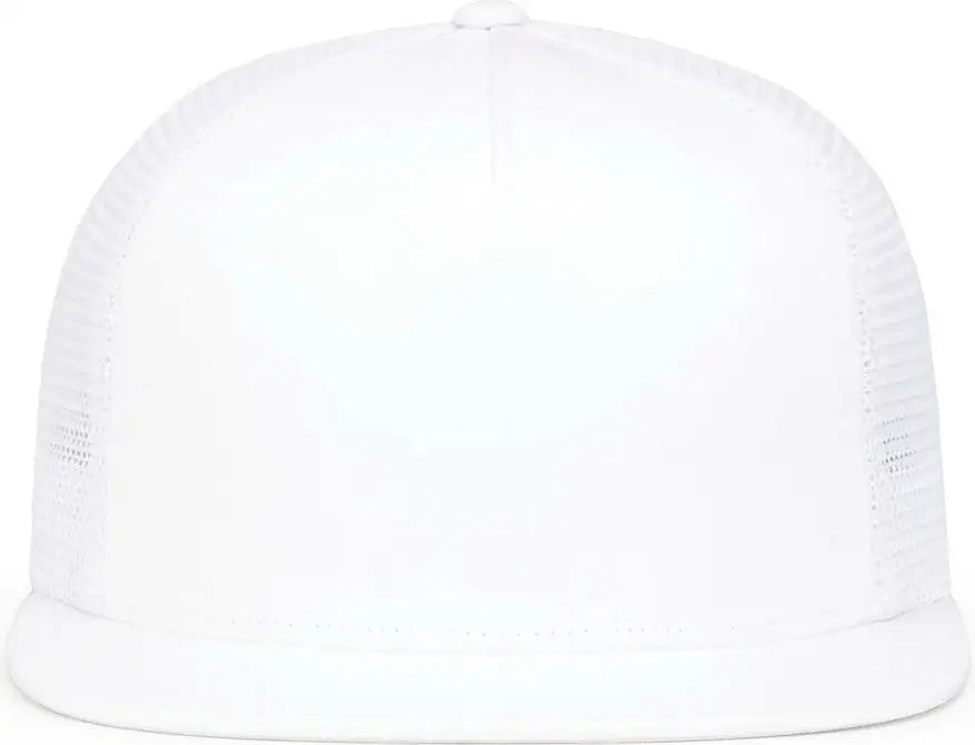 Pacific Headwear 4d7 D-series 5-panel Trucker Snapback Cap - White - 7’’ - 7 7/8’’