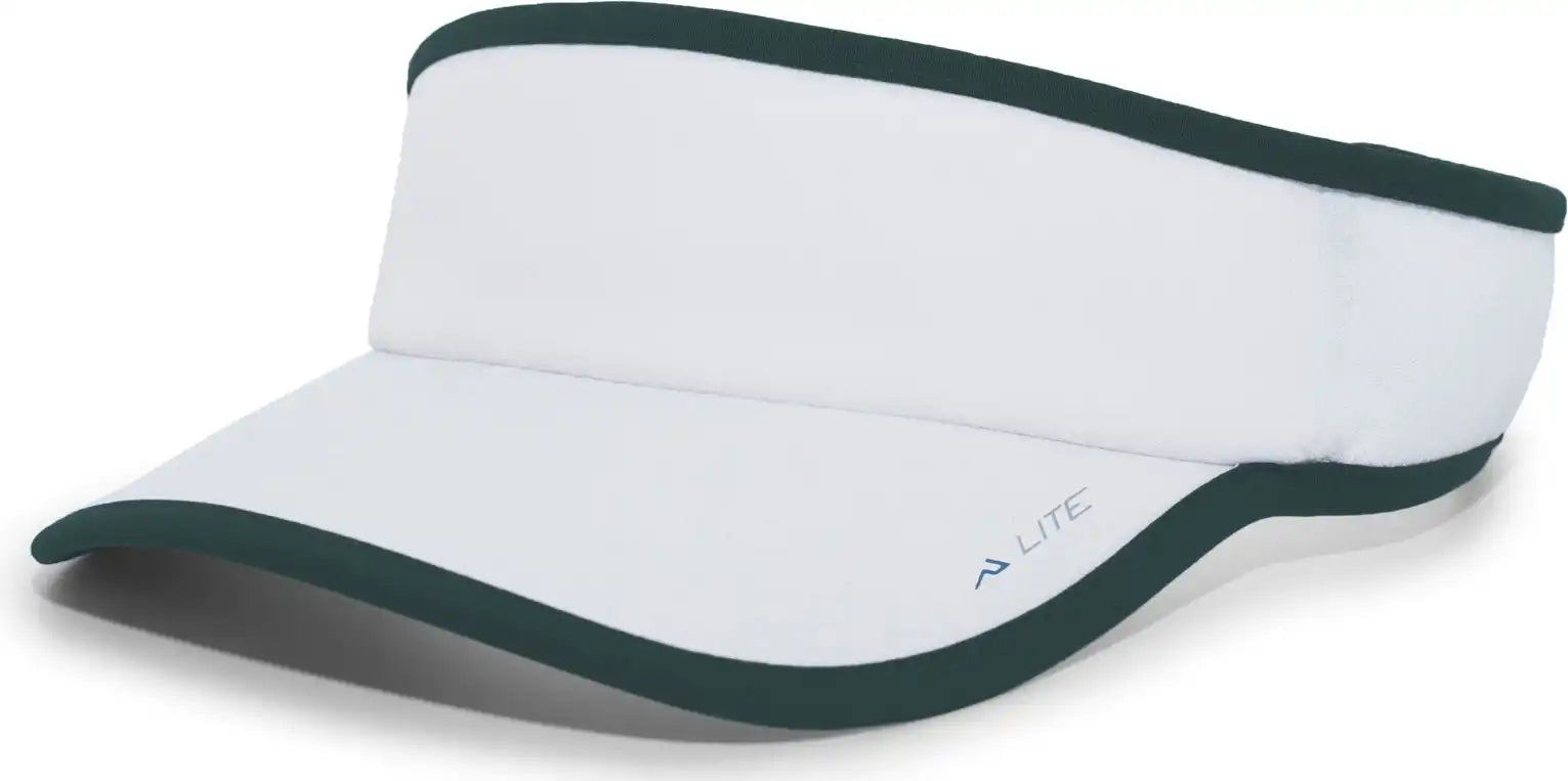 Pacific Headwear 510v Lite Series All-sport Active Visor - White Dark Green - 7’’ - 7 7/8’’