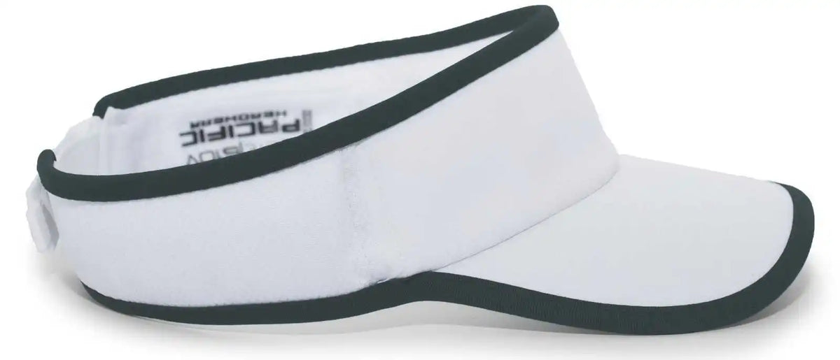 Pacific Headwear 510v Lite Series All-sport Active Visor - White Dark Green - 7’’ - 7 7/8’’