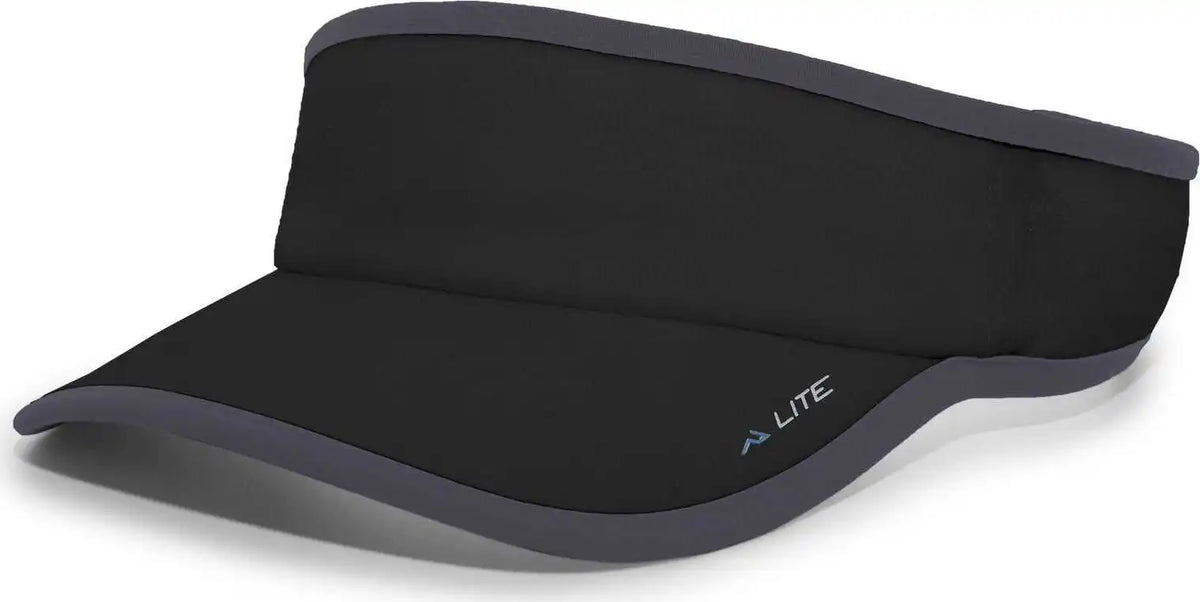 Pacific Headwear 510v Performance Hook-and-loop Visor - Black Graphite - Dark Gray / 7’’ - 7 7/8’’