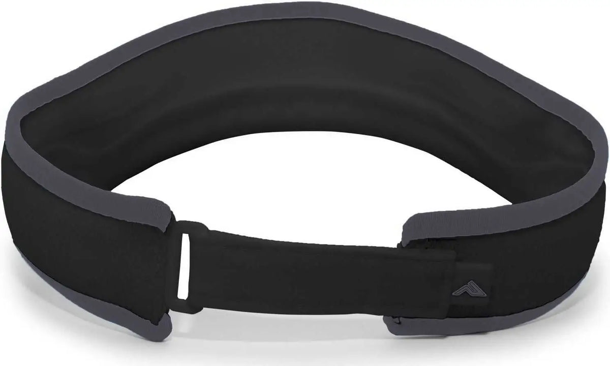 Pacific Headwear 510v Performance Hook-and-loop Visor - Black Graphite - Dark Gray / 7’’ - 7 7/8’’