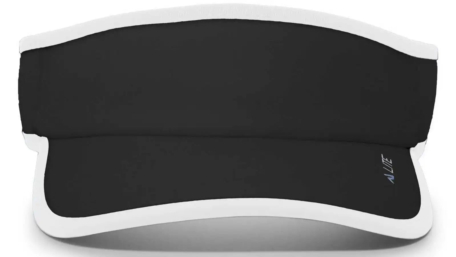 Pacific Headwear 510v Performance Hook-and-loop Visor - Black White - 7’’ - 7 7/8’’