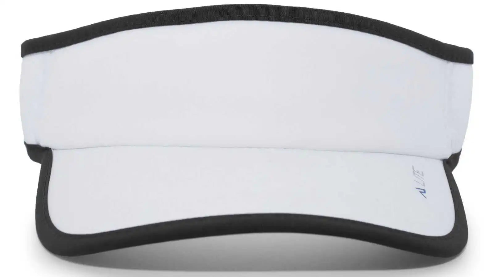 Pacific Headwear 510v Performance Hook-and-loop Visor - White Black - 7’’ - 7 7/8’’