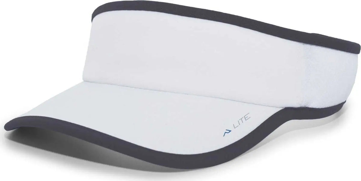 Pacific Headwear 510v Performance Hook-and-loop Visor - White Graphite - Dark Gray / 7’’ - 7 7/8’’