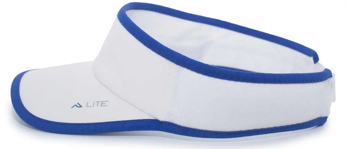 Pacific Headwear 510v Performance Hook and Loop Visor White Royal / 7’’ 7 7/8’’