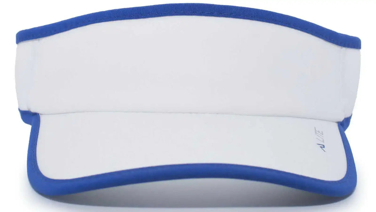 Pacific Headwear 510v Performance Hook and Loop Visor White Royal / 7’’ 7 7/8’’