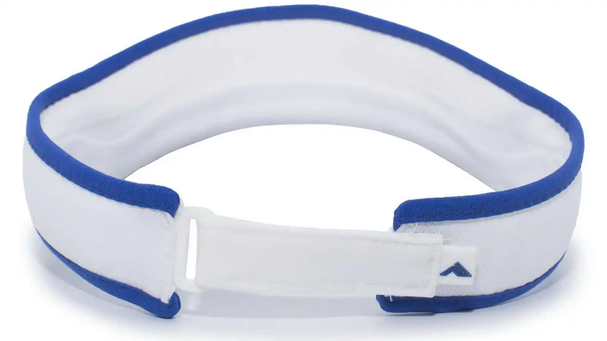Pacific Headwear 510v Performance Hook and Loop Visor White Royal / 7’’ 7 7/8’’
