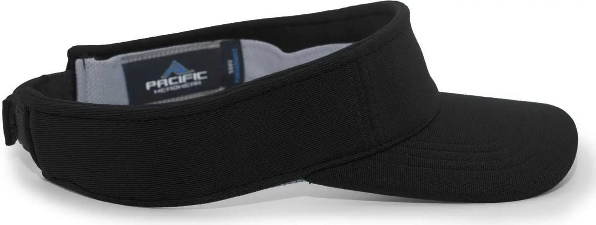 Pacific Headwear 598v M2 Performance Hook-and-loop Visor - Black - 7’’ - 7 7/8’’