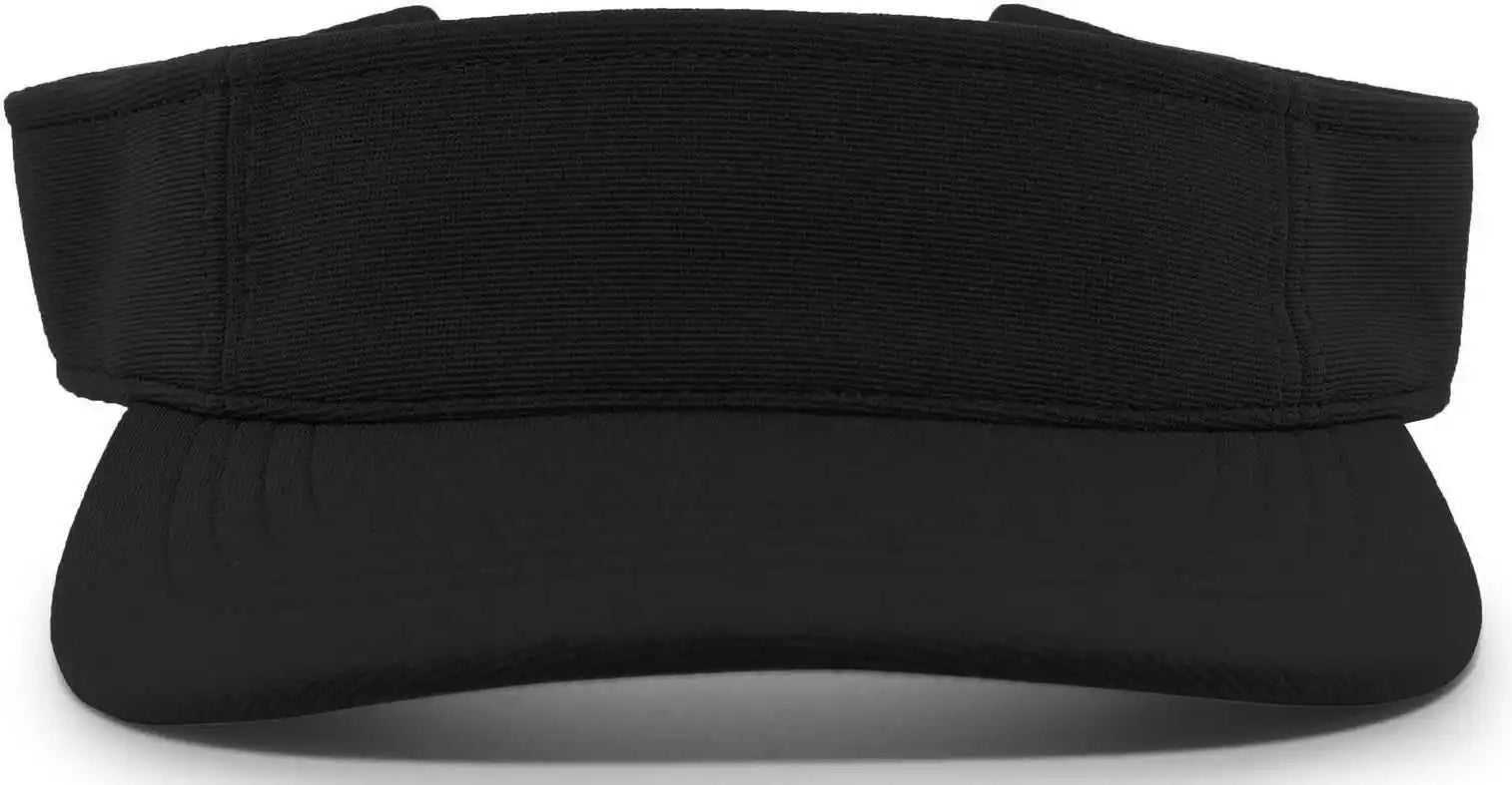 Pacific Headwear 598v M2 Performance Hook and Loop Visor Black / 7’’ 7 7/8’’