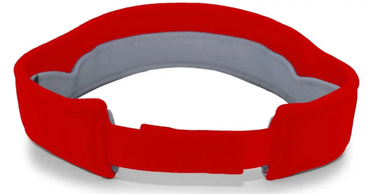 Pacific Headwear 598v M2 Performance Hook and Loop Visor Red / 7’’ 7 7/8’’