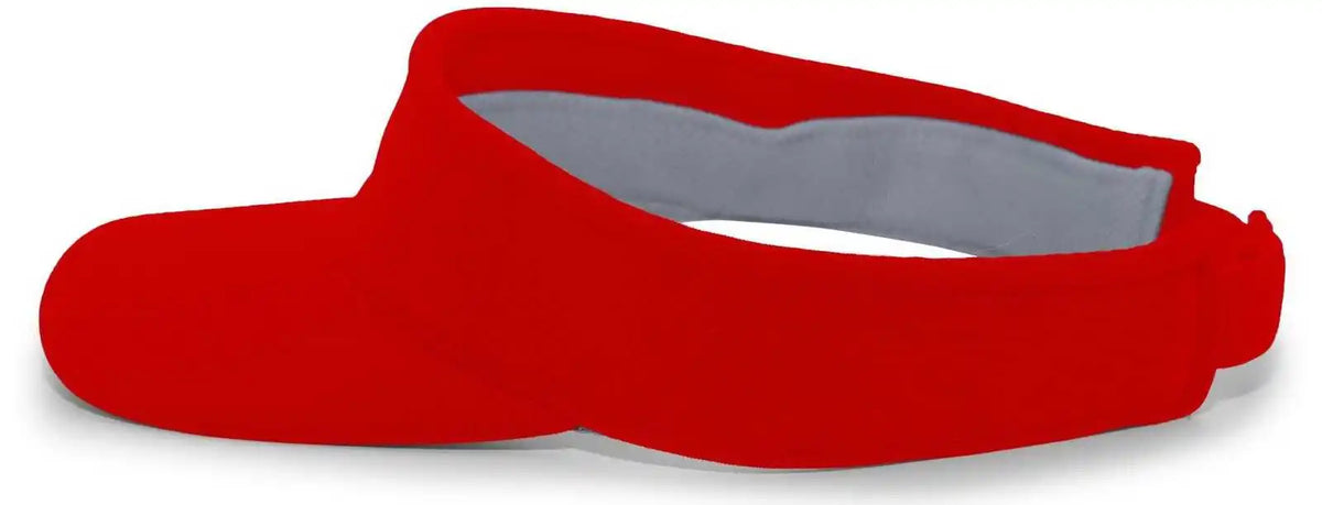 Pacific Headwear 598v M2 Performance Hook and Loop Visor Red / 7’’ 7 7/8’’