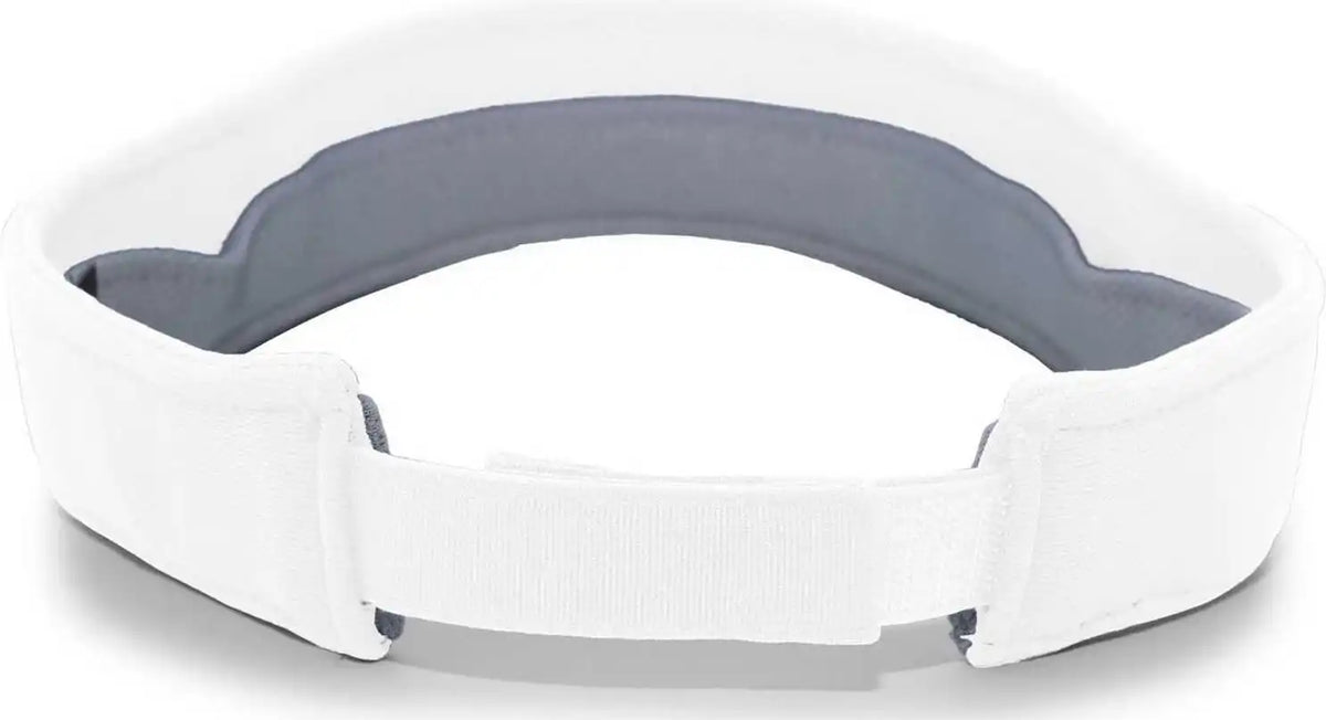 Pacific Headwear 598v M2 Performance Hook and Loop Visor White / 7’’ 7 7/8’’
