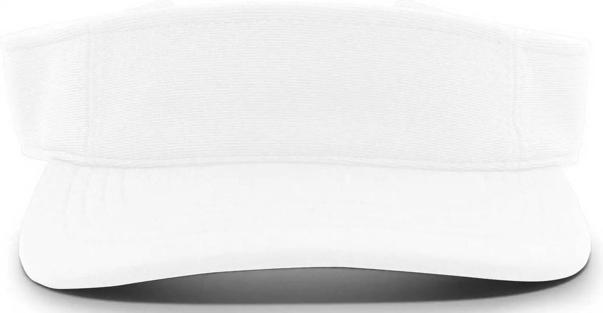 Pacific Headwear 598v M2 Performance Hook-and-loop Visor - White - 7’’ - 7 7/8’’