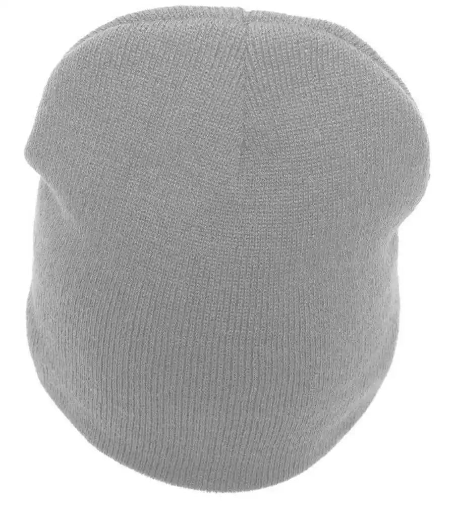 Pacific Headwear 601k Basic Knit Beanie Silver / 7’’ 7 7/8’’