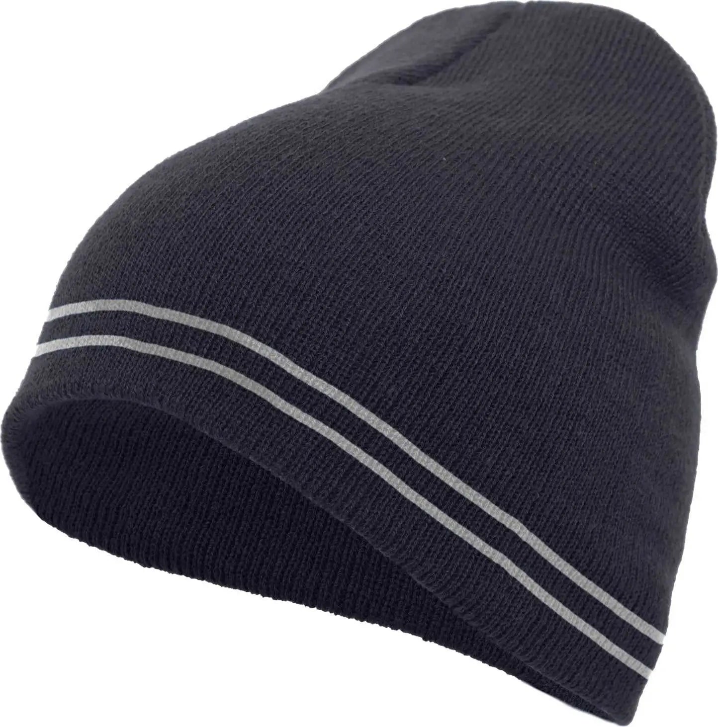 Pacific Headwear 601k Knit Beanie - Navy White